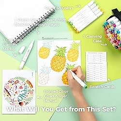 Ohuhu Alcohol Markers Brush Tip -Double Tipped Art