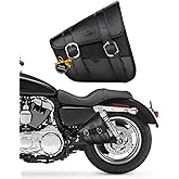 KEMIMOTO Motorcycle Swingarm Bag Left Side Tool Bag Swing Arm Bags 4L Fit for Sportster Street Rebel 300 500 Synthetic Leather