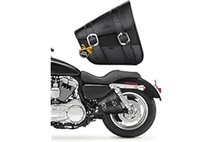 KEMIMOTO Motorcycle Swingarm Bag Left Side Tool Bag Swing Arm Bags 4L Fit for Sportster Street Rebel 300 500 Synthetic Leathe