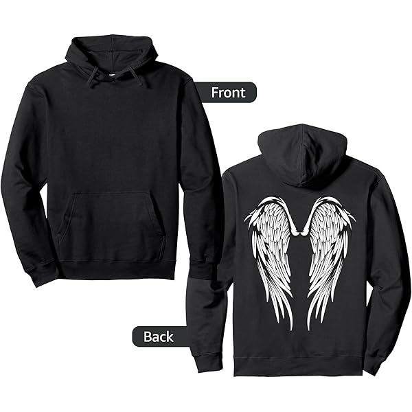 Amazon.com: Realistic Black Dark Angel Wings on the Back Zip
