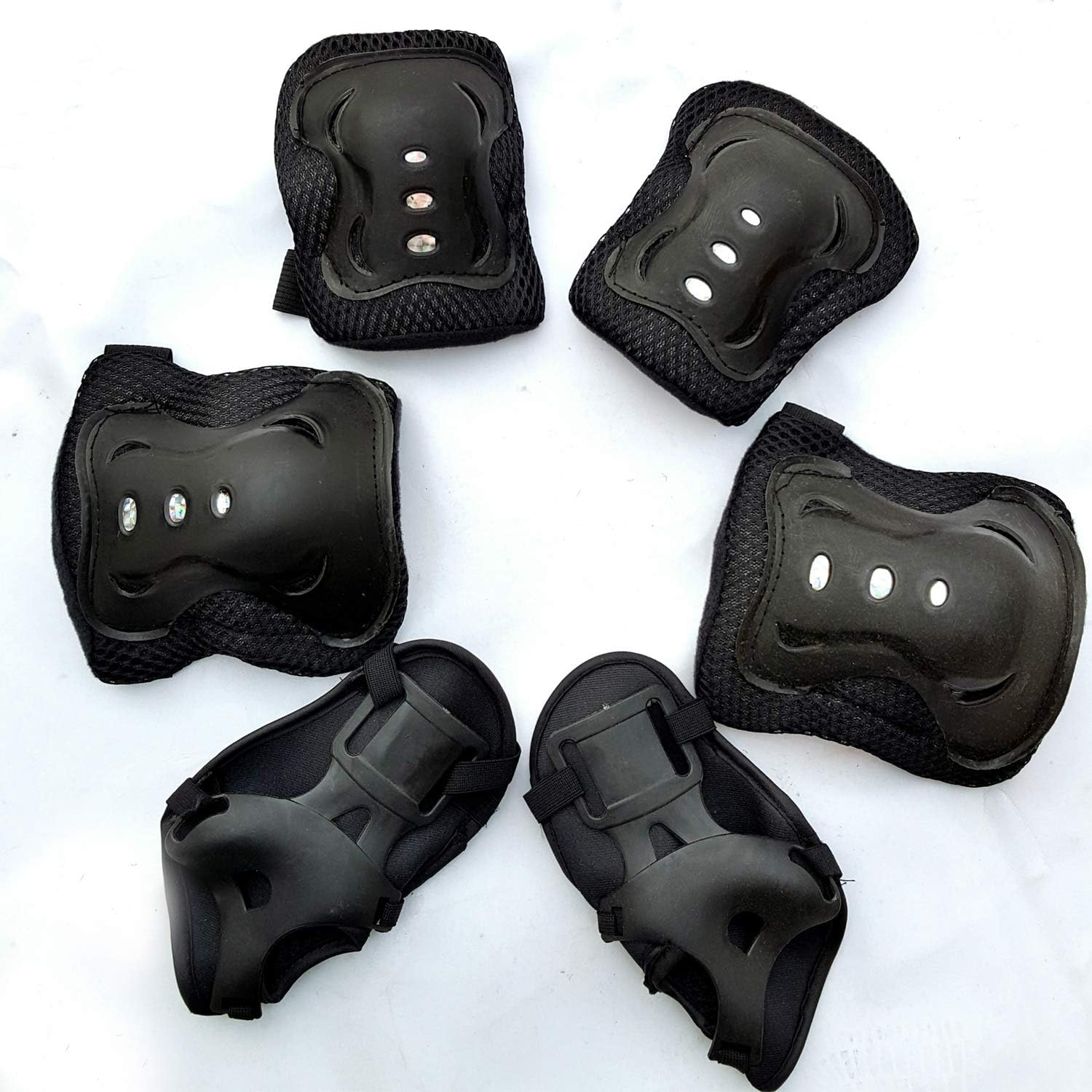 Youth Kids Knee Pad Elbow Pads Wrist Guards Protective Gear 6 in 1 Set for Roller