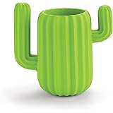 Mustard Pen Holder Desktop Organiser - Green Cactus