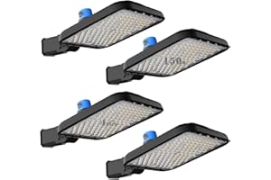 bulbeats 150W LED Parking Lot Light (21000lm Eqv 600W HPS) 5000K LED Pole Lights Outdoor Slipfitter Mount with Photocell, 𝐀𝐂𝟏𝟎𝟎-𝟐𝟕𝟕V 𝟕𝐘𝐫𝐬 𝐖𝐚𝐫𝐫𝐚𝐧𝐭𝐲 Led Parking Lights-4Pack