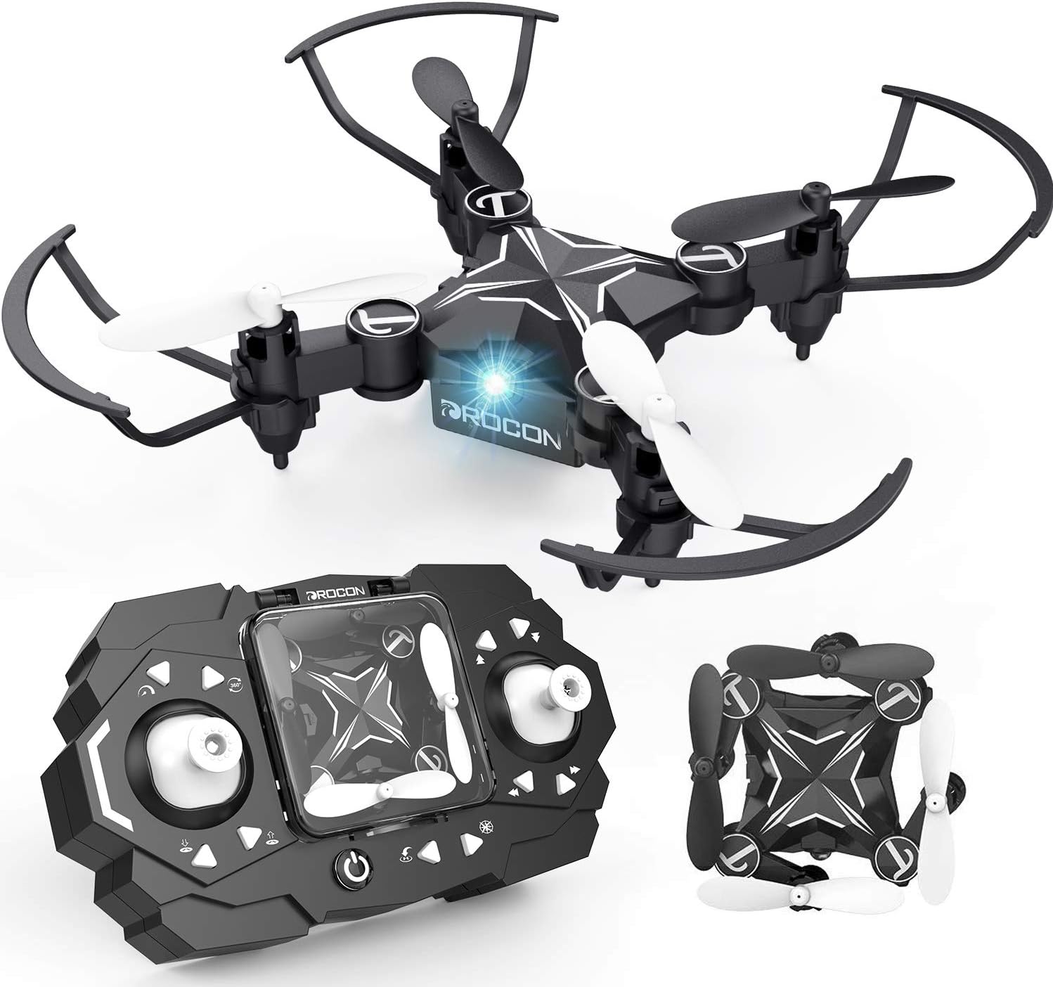 DROCON Mini Drones for Kids, Portable Pocket Quadcopter with Altitude Hold Mode, One-Key Take-Off & Landing, 3D Flips and Headless Mode, Easy to Fly for Beginners