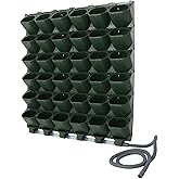 Self Watering Planters with Timer and Rain Sensor, 36-Pocket Wall Mounted Vertical Garden System - Automatic Drip Irrigation Kit for Indoor Outdoor Balcony, Grow Herbs Vegetables Flowers