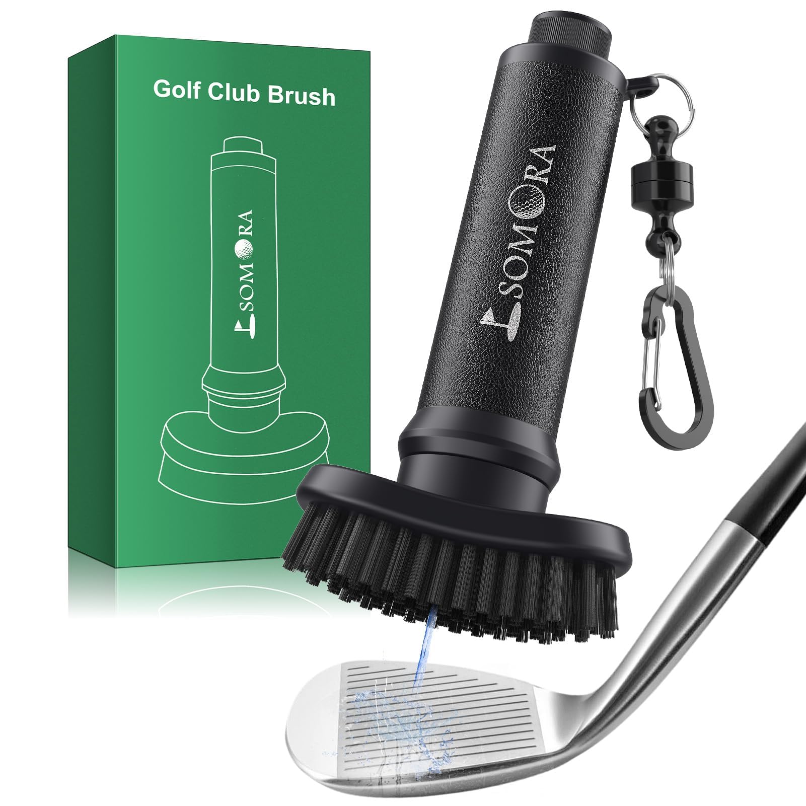Photo 1 of Pro Golf Club Cleaner Water Brush - White Elephant Gifts for Adults, Golf Bag Accessories Golf Gifts for Men Dad Father's Day, Magnetic Golf Club Brush Cleaner, Christmas Mens Gifts