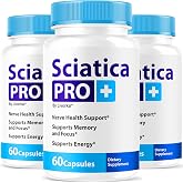 (3 Pack) Sciatica Pro Plus Capsules - Sciatica Pro+ Capsule Support Advanced Formula, SciaticaPro Plus Pills All Natural Vitamin Premium for Welness &amp; Overall Health, 180 Capsules for 3 Months