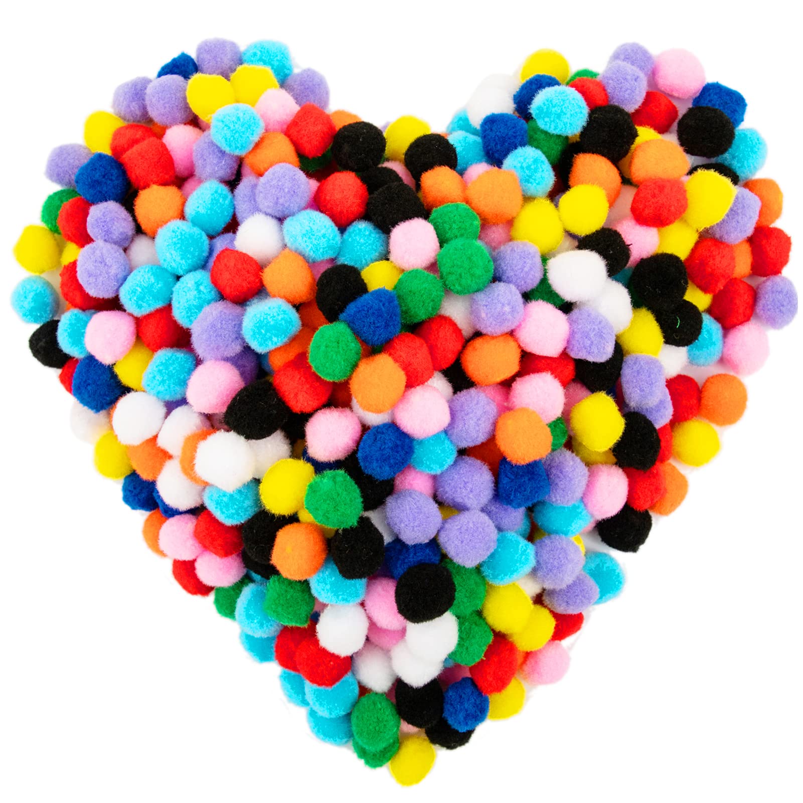 300 Pieces 1 Inch Assorted Pom Poms, Craft Pom Pom Balls, Colorful Pompoms for DIY Creative Crafts Decorations, Kids Craft Project