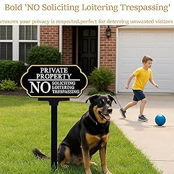 Private Property No Trespassing Sign with Stake, No
