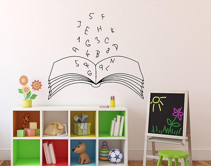 Books Education Wall Vinyl Decal Library School Wall Sticker Classroom