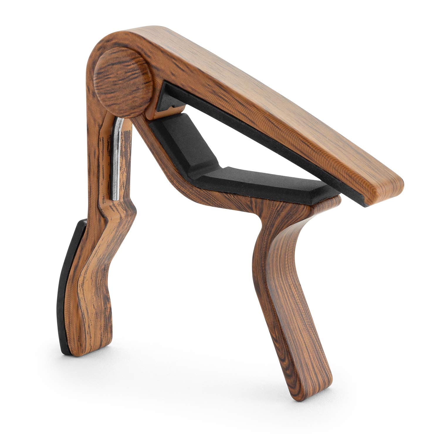 TIGER UACAPO7-LW Ukulele Trigger Capo for Soprano, Concert, Baritone, Ukes - Wood Finish