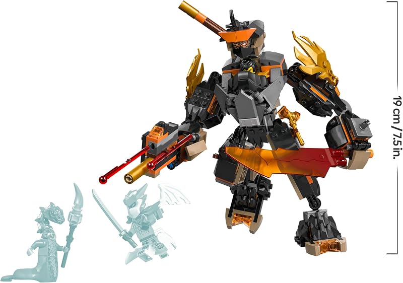 Ninjago La Mission du Robot Cole et du Dragon Zane - Jouet Ninja avec Figurine d'action, 3 Minifigurines & Sabre - Cadeau d'anniversaire pour Garçon dès 7 Ans & Fans 71854 — photo 8 sur 8