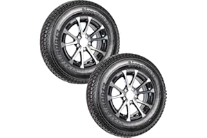 eCustomrim 2-Pack Aluminum Trailer Tire And Wheel Assembly ST175/80D13 175/80D13 13" Load Range 5 Lug 4.5 Center Avalanche Black Rim
