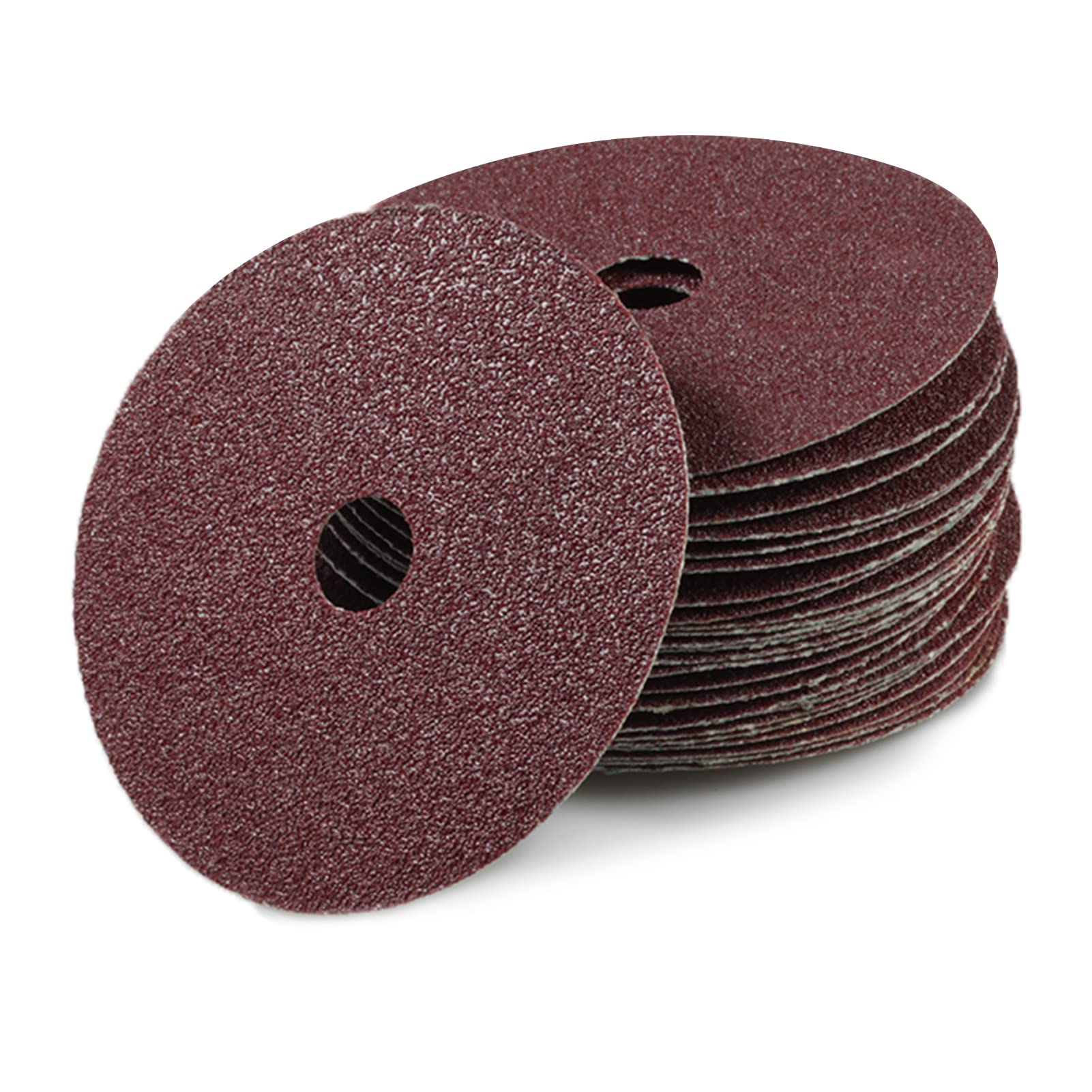 LEONTOOL Aluminum Oxide Resin Fiber 25pcs 4-Inch Resin Fiber Sanding Discs Center Hole 60 Grit Sanding Disc for Angle Grinders