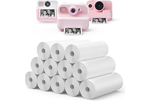 DUDUDRAGON Printer Paper Refill for Most Kids Instant Camera,12 Rolls Instant Camera Refill Print Paper,HD Camera Thermal Printing Paper
