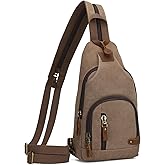 KL928 Canvas Sling Bag Crossbody Backpack Shoulder Casual Rucksack for Men Women