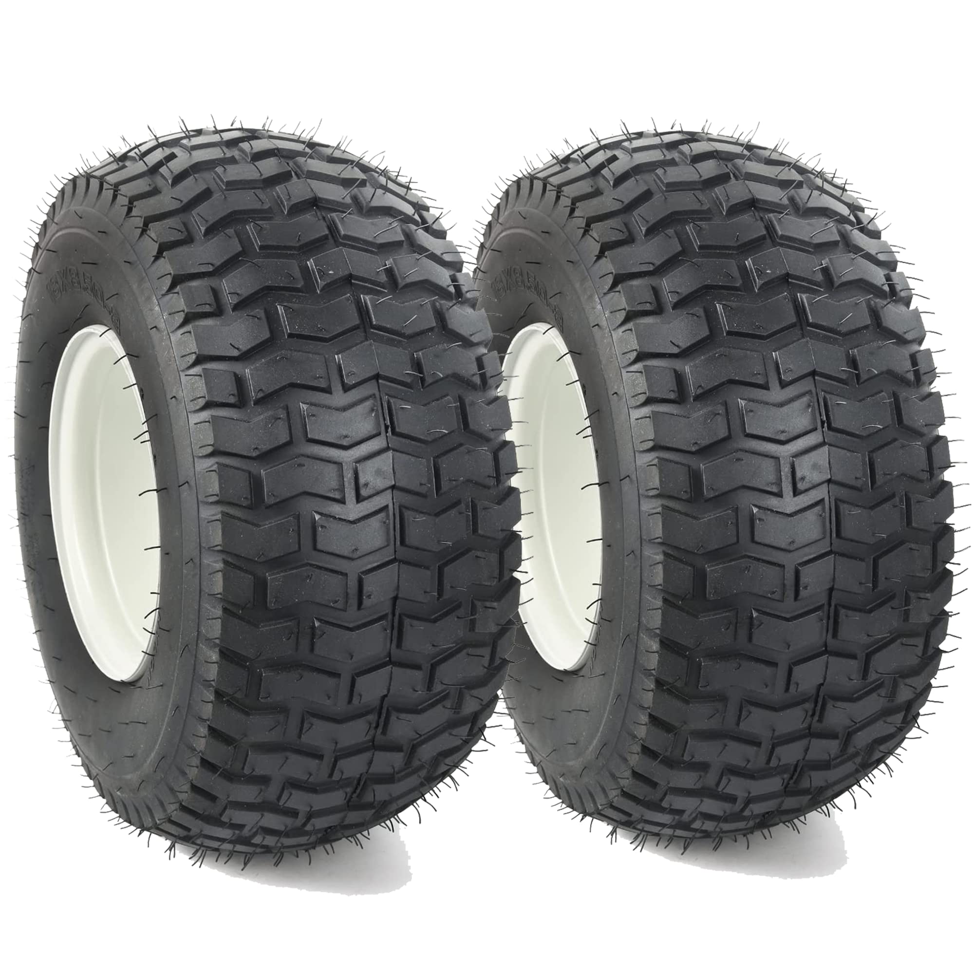 Photo 1 of (2-Pack) 18" Tubeless Tires On Rims - 18x8.5-8 Tire and Wheel Assemblies - 4-Lug 4" Center - 2.83" Center Bore - Load Range B Max Tire Weight of 815 Lbs - Compatible with Alumacraft Boat Trailers