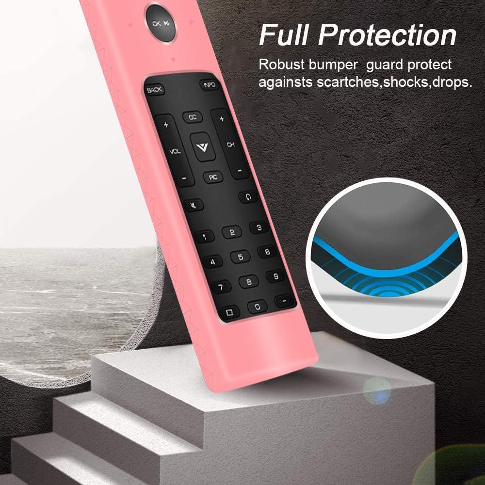 Protective Case for Vizio New XRT136 Smart LCD LED TV Remote Control,[Thicken Layer] XRT136 Remote Replacement Bumper Battery Back Cover Holder Protector,Shockproof Vizio Remote Cotrol Covers-Coral: Home Audio & Theater