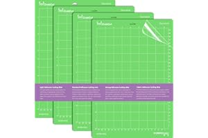 CRABCUT Cutting Mats for Cricut Joy Xtra: 4 Mats 8.5x12 Inch Standard Adhesive Dot Design for Eye Care Green StandardGrip Sticky Washable and Reusable Replacement Cut Mat for Cricut Joy Extra