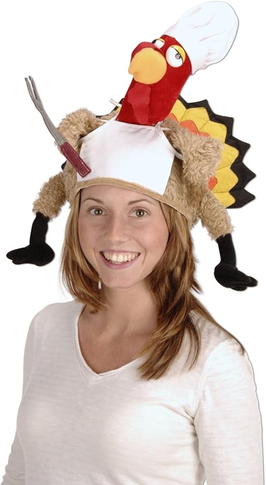 plush turkey hat