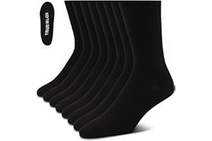 True Religion Mens 8 Pairs Crew Socks for Men Premium Athletic Men's Socks, Shoe Size 8-12