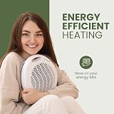 Coselena Electric Heater 2kW Fan with 2 Heat Settings Thermostat White view 4