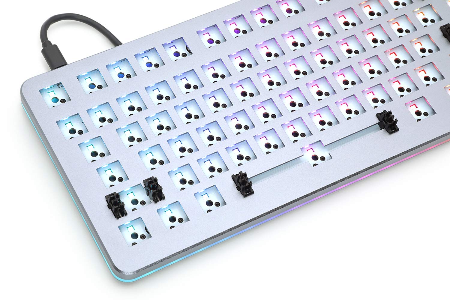 DROP Shift Mechanical Keyboard — Full-Size 1800 Layout (99 Key), Kailh Hotswap Switches, Programmable, Backlit RGB, USB-C, Doubleshot PBT Keycaps, Anodized Aluminum (Gray, Barebones)