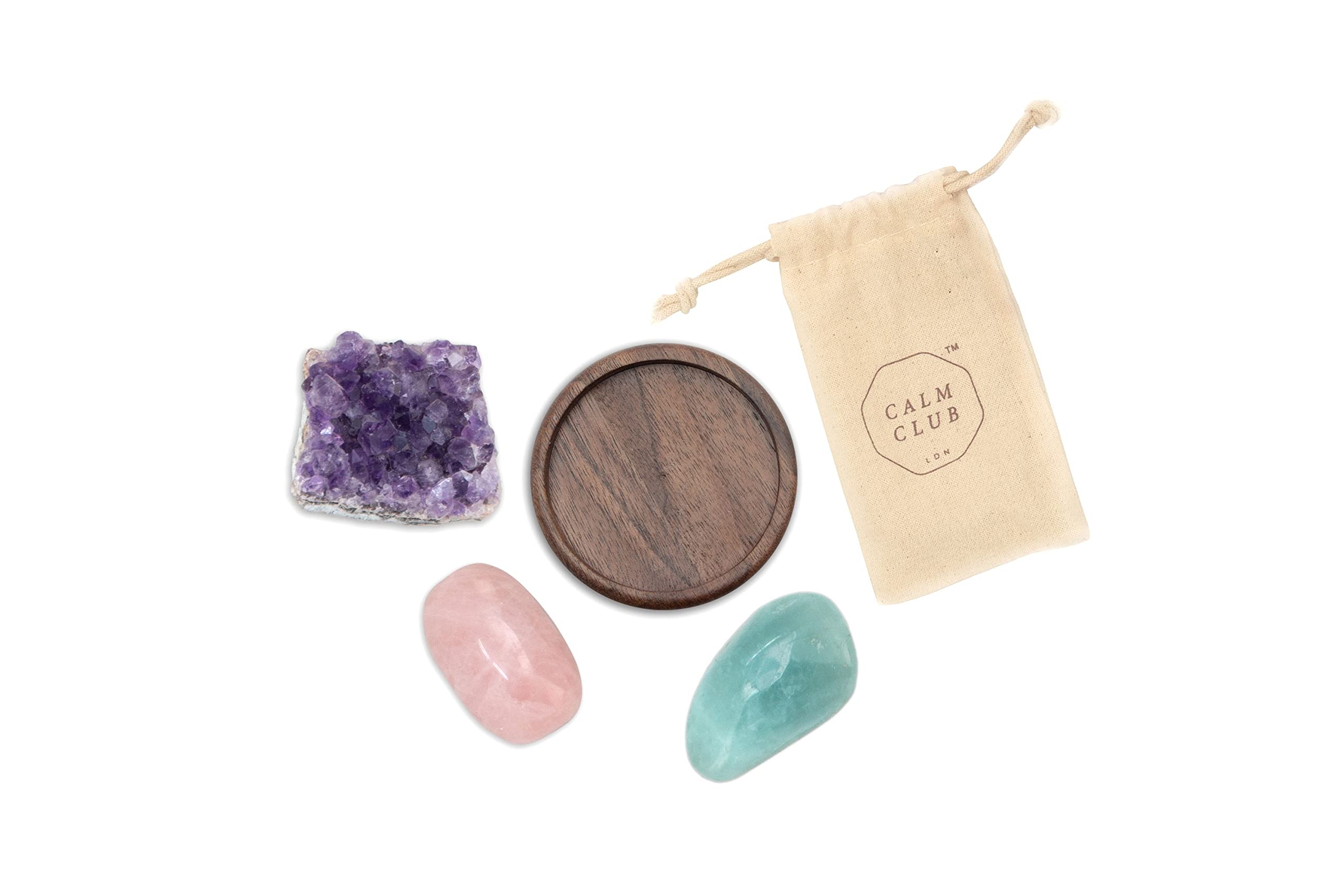 Luckies Healing Crystals | Calming Crystals And Gemstones | Ideal Spiritual Gifts For Women | Worry Stones & Crystal For Beginners | Includes Amethyst Crystal Rose Quartz & Aquamarine