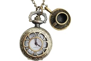 Alice in Wonderland Tea Party Steampunk Pocket Watch Necklace Costume Accessory,Party Supplies