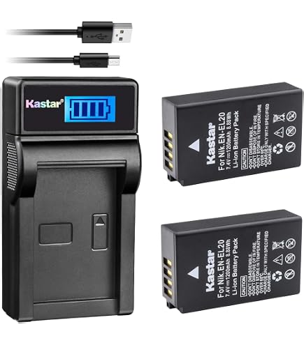 Battery 2 Pack And Dual Charger For Nikon En El20