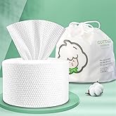 GothicBride Disposable Face Towel for Dry and Wet Use, 100% Cotton Facial Tissue, Ultra Thicked Facial Cleansing Towels, Multi-Purpose Dry Wipes for Makeup Removing, Sensitive | Baby Skincare