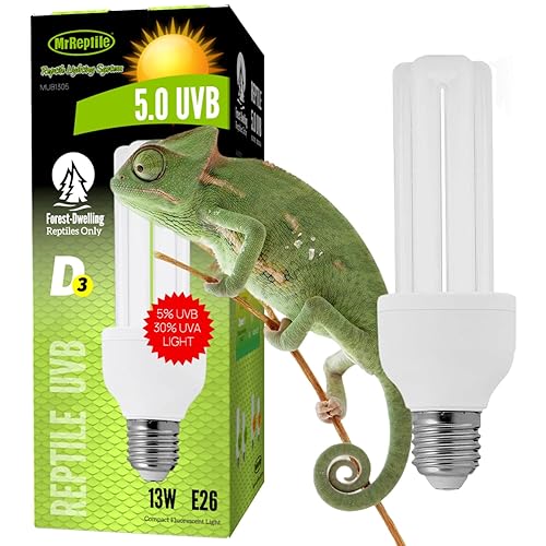 MRREPTILE UVB Reptile Light, 13W UVB Bulb Light for Reptiles