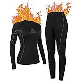 ATTRACO Womens Thermal Underwear Top and Bottom Sets Women Long Johns Warm Base Layer for Cold Weather