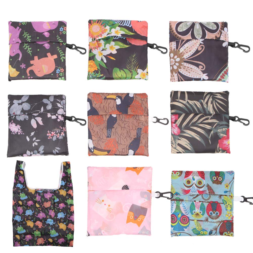 8 Pack Reusable Shopping Bags Eco-Friendly Foldable Grocery Bags for Shopping,Home,Travel,Outdoor Camping