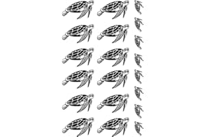 CAPTIVE DECALS Sea Turtles 1-1/8" Black Fused Glass Decals