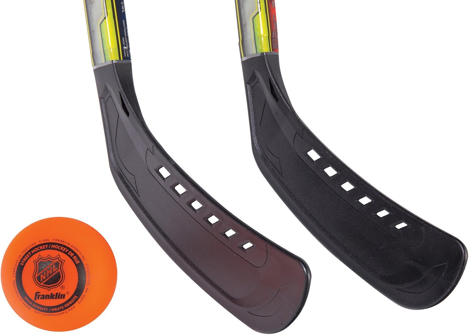 Franklin Sports Youth Street Hockey Set - Includes 2 Street Hockey Sticks and 1 Street Hockey Ball - Official NHL Licensed Product - Perfect Hockey Starter Set for Kids : Hockey Sticks : Sports & Outdoors