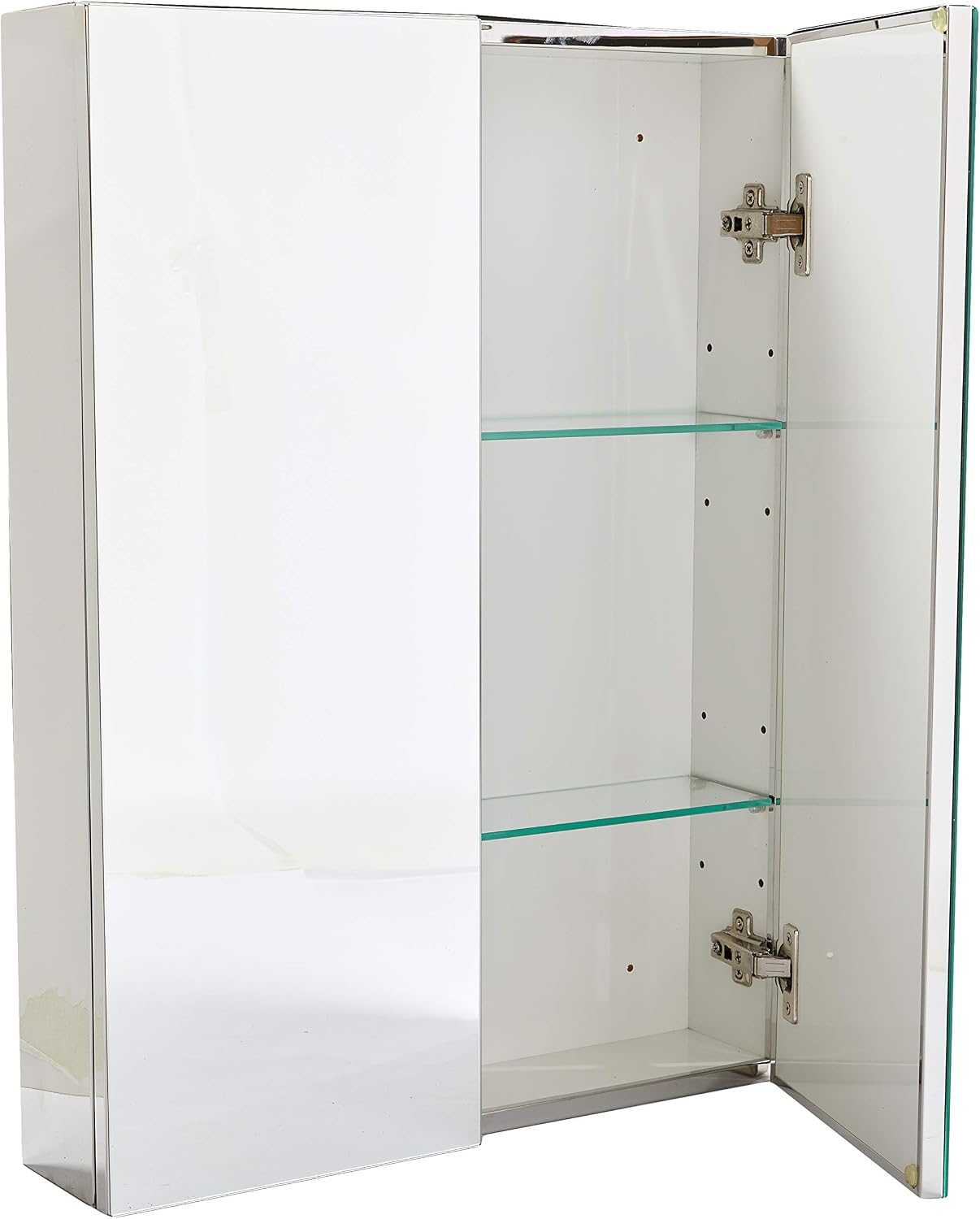 Croydex Anton Stainless Steel Bathroom Mirror Cabinet - Image 4