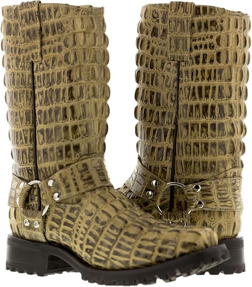 crocodile biker boots