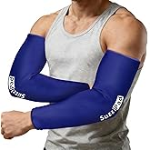 Suzzipad 2 Pack Extended-Length Elbow Ice Pack for Pitchers, Flexible Arm ice Pack Sleeve, 360° Reusable Gel Wrap for Upper Arm, Wrist, Shin Splint, Tendonitis and Golfers Relief, Blue, Medium