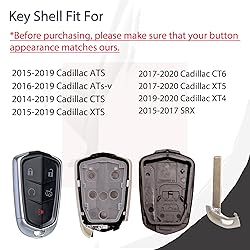 Key Fob Shell Case Replacement Fits for Cadillac