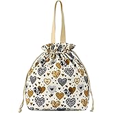 DAROSS Double-Handle Lunch Bag, Insulated Waterproof Reusable Tote for Women/Students, Fits 2 Bento Boxes + Water Bottle - Ideal for School/Office/Picnic(Yellow)