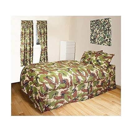 Kids Army Military Camo Camouflage Duvet Cover Window Curtains