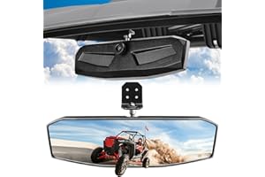 Ranger Rear View Mirror,SHEJISI 2023 New UTV Mirrors,Compatible with 2017-2023 Polaris Ranger 500 570 900 XP 1000 XP/Crew/EPS,Multi-Angle Adjustable, High-Definition Explosion-Proof Convex Glass