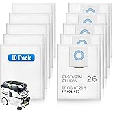 10 Pack 496187 Selfclean Filter Bags For Festool CT 26, CTL 26, CTM 26 | Dust Extractors Vacuum Bags for Festool Dust Collector, Large Capacity Vac Bags Easy to Trap Dust, Sawdust&amp;Wood Chip