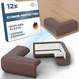 Hoffenbach 12x Baby Corner Protectors Soft Foam Self Adhesive Brown view 1