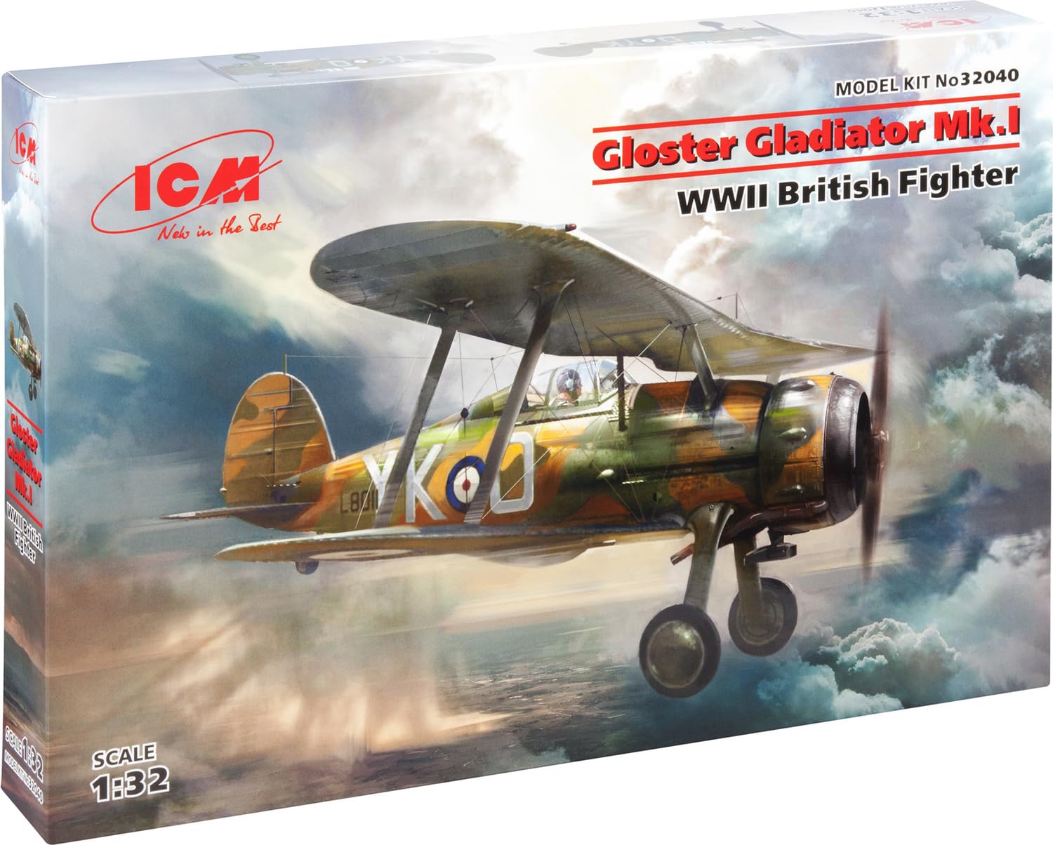 ICM 1:32 - Gloster Gladiator Mk.I, WWII British Fighter