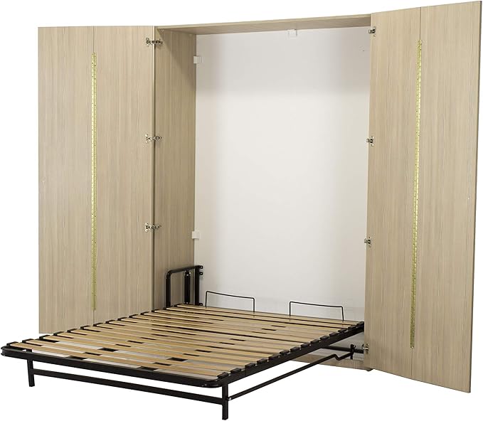 WallBedKing King Size Wall Bed in Pine (Murphy Bed, Folding Bed, Wallbed, Hidden Bed