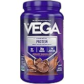 Vega Original Essential Protein - 25g Plant-Based Protein, Creamy Chocolate, 20 Servings, Vegan Non-GMO Drink Mix, Smoothie & Shake Ready, Gluten Free, Dairy Free, 32.5oz (Packaging May Vary)