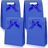 Patdefie Gift bags 4pcs Medium Size 7×4×10 inch Gift Bags with Handles For Party,Birthday,Favor,Weddings,Other Occasion (blue)