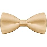 Bskifnn Kids Bow Tie Classic Solid Color Satin Bow Tie Adjustable Neck Bowtie for Kids Wedding Party